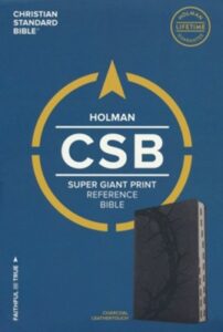 CSB, Reference Bible, LeatherTouch, Charcoal, Super Giant Print