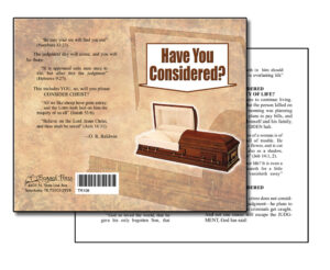 HAVE YOU CONSIDERED? Tract by O R Baldwin