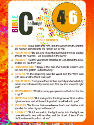 Bible Challenge, 4th-6th Grade Challenge Cards, Series I