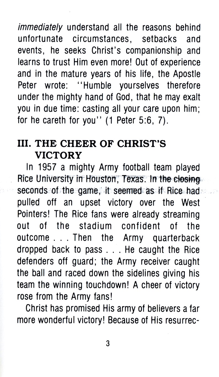 THREE CHEERS FOR THE CHRISTIAN Tract - Image 3