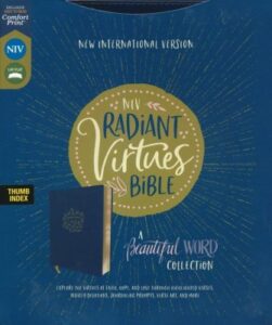 NIV, Radiant Virtues Bible, Leathersoft, Navy, Red Letter, Indexed