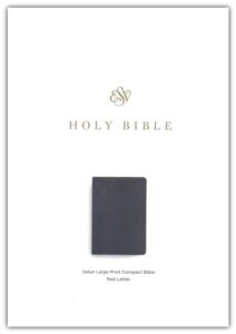 ESV, Value Compact Bible, Imitation Leather, Black, Large Print, Red Letter