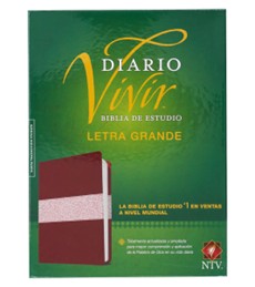 Bible Study of the Daily Life NTV. Letra Grande (Sentipiel Wine/Rosa)